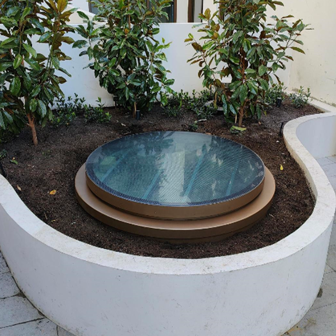 Circular Trafficable Glass Floor TGFC|500mm|Single