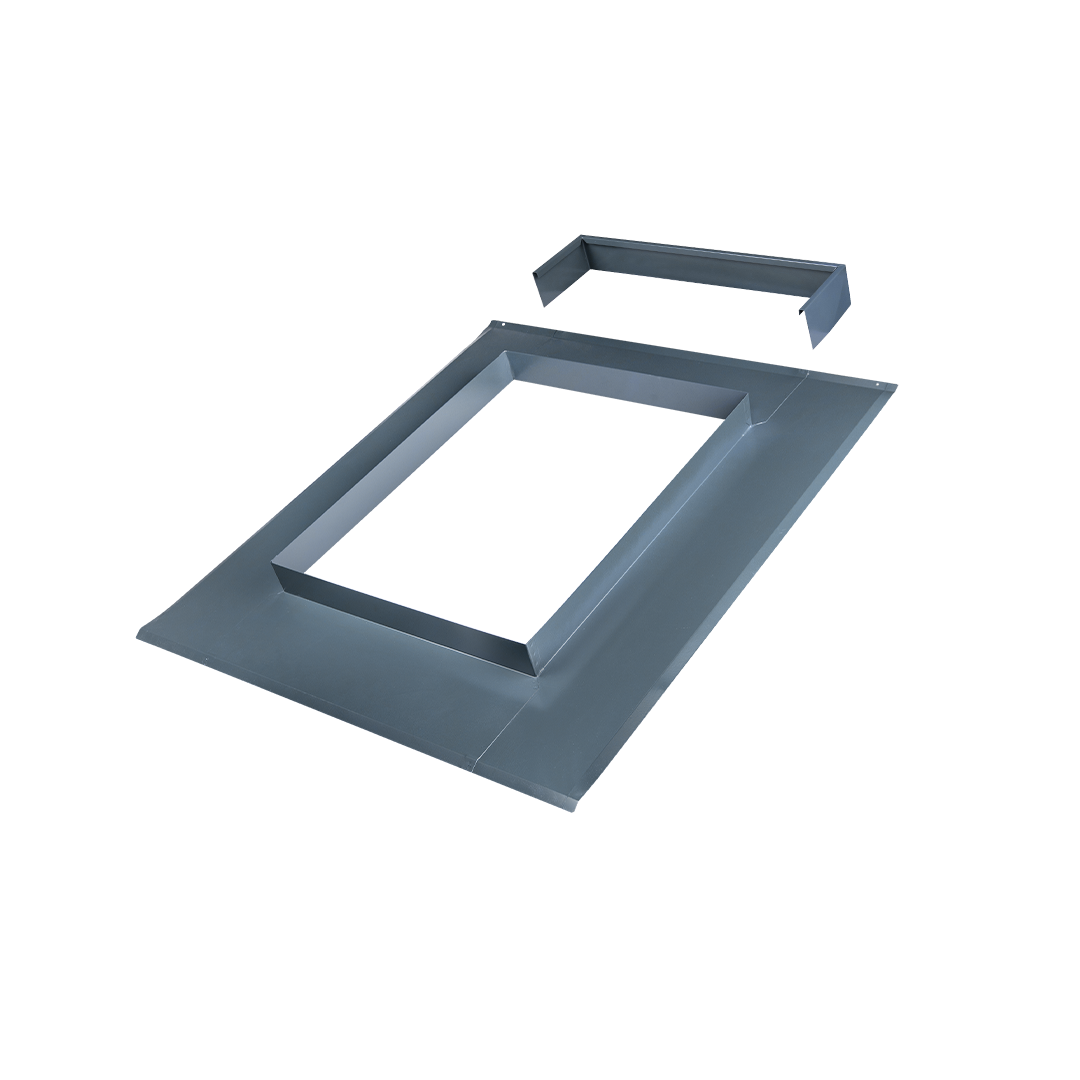 Velux Pitched Roof Flashing|C04 (550x980mm)|Corrugated|15°+|0.75mm Zincalume (Spot welded & silicon joined)