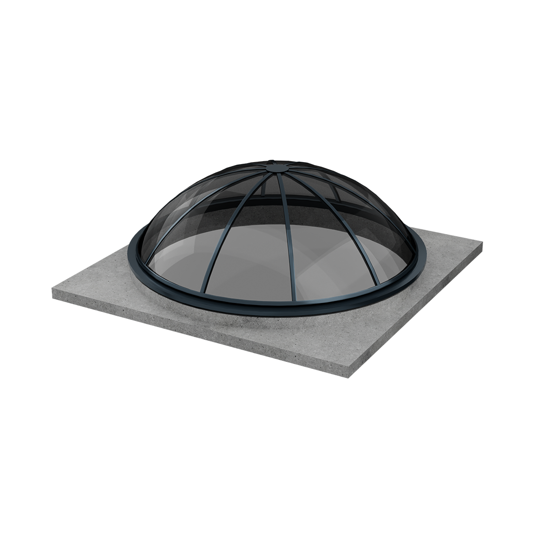 Circular Skylight - Segmented Dome - CSSD|2500mm|Curb Mount (Steel/Timber)