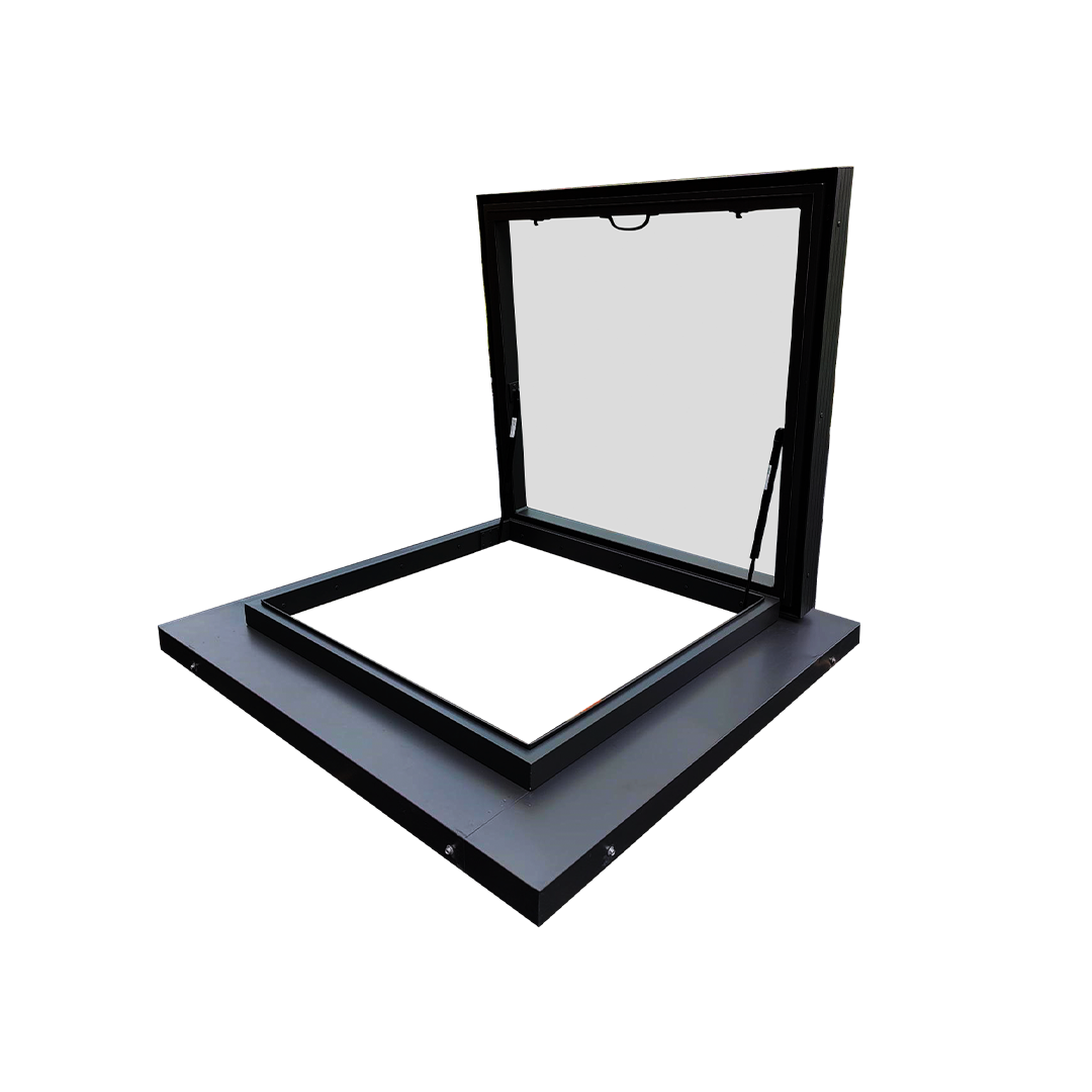 Manual Opening Glass Hatch GHMO|600x1200mm|Curb Mount (Steel/Timber)|Single