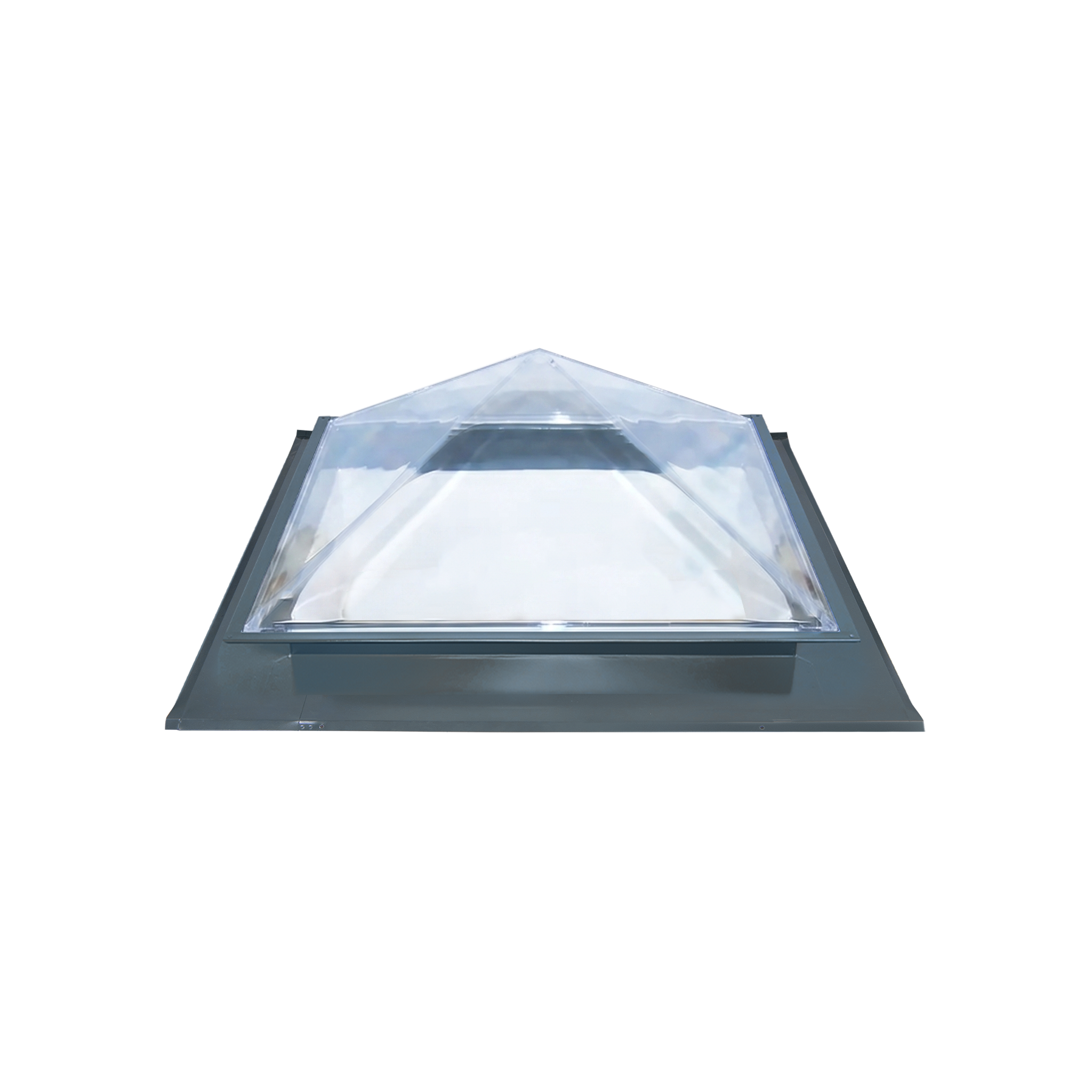 Pyramid Skylight|1000x1000mm|Corrugated|Non-Vented|Clear
