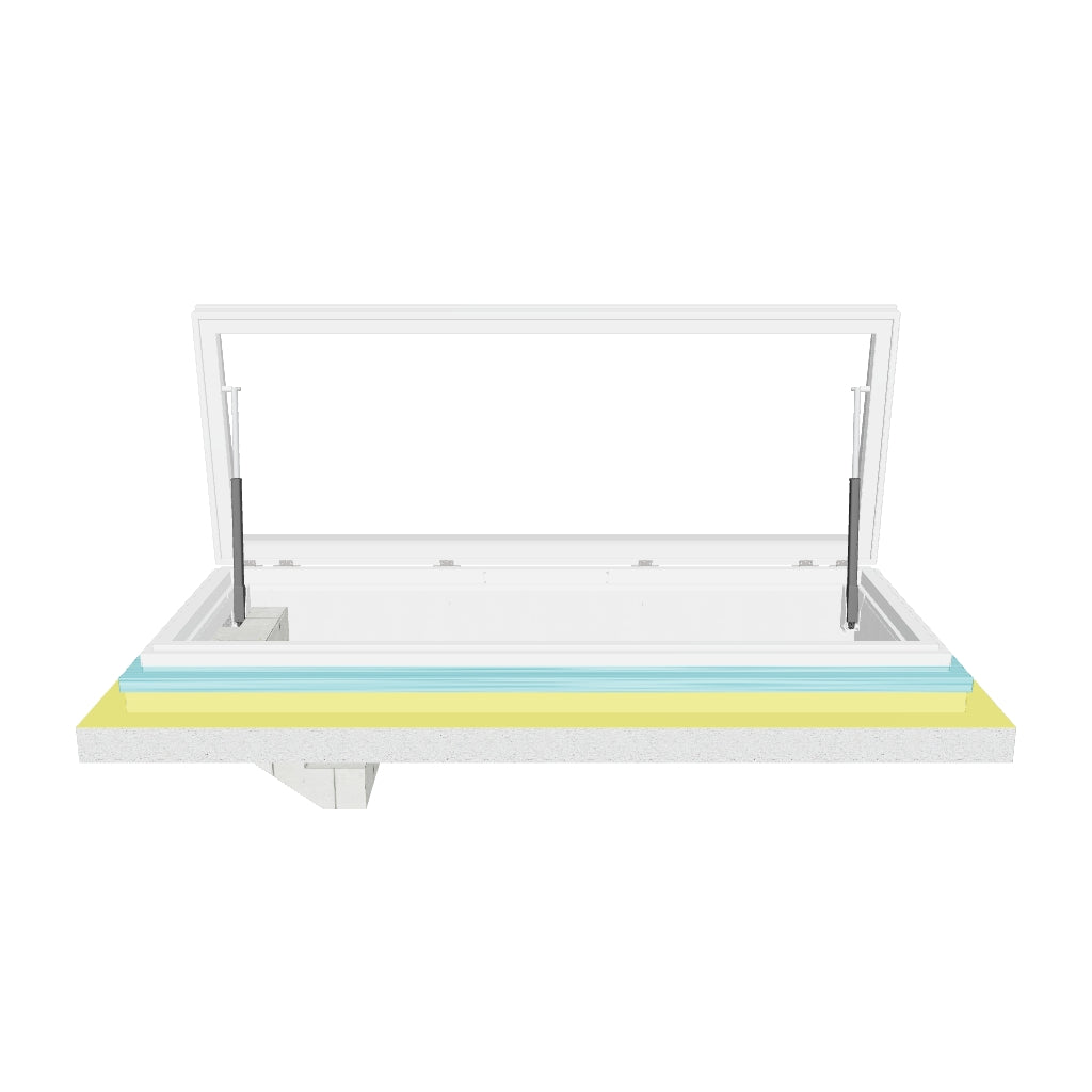 Electric Opening Glass Hatch GSLHB|900x900mm|Hob Mount (Concrete)