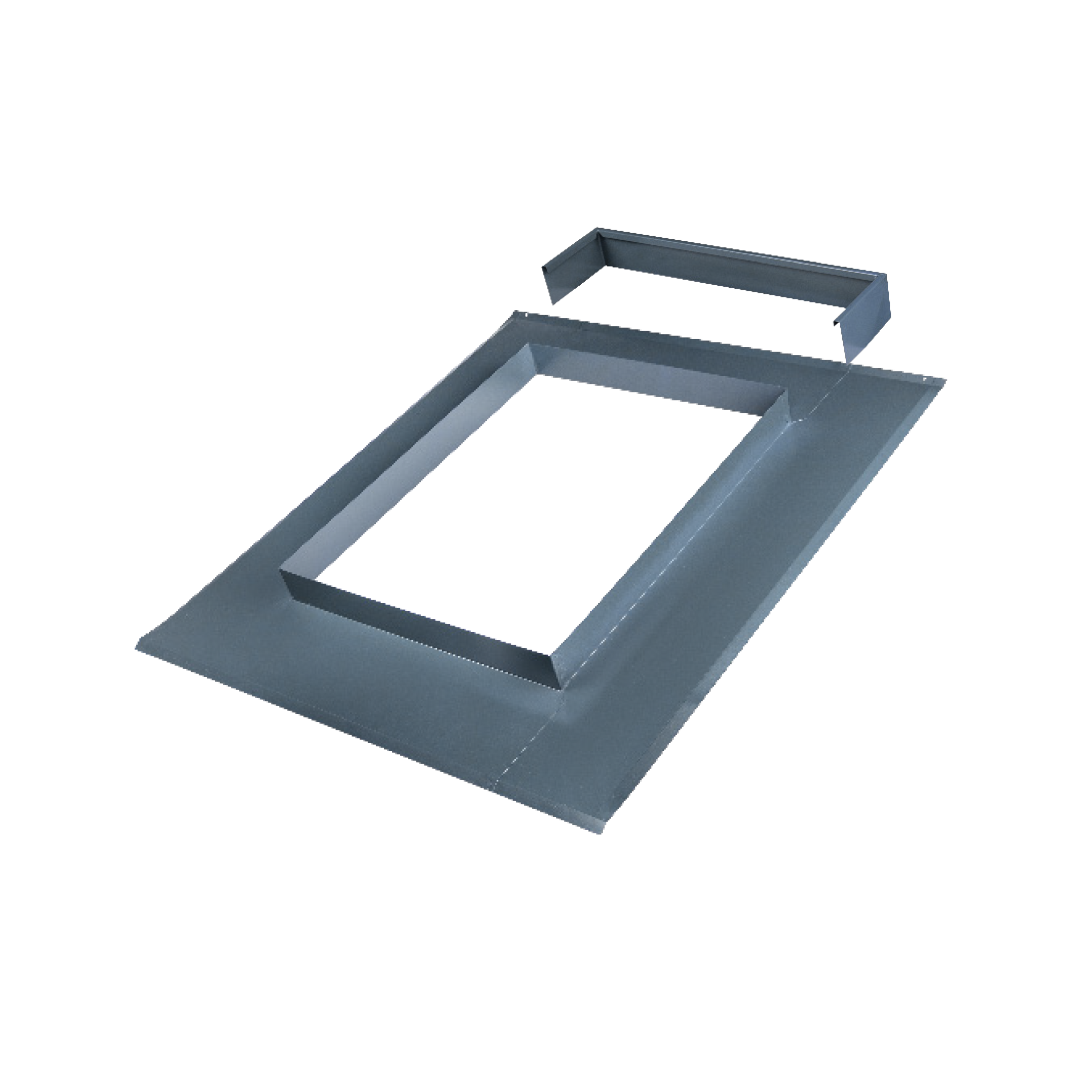 Velux Roof Window Flashing|CK06 (550x1180)|Metal Deck|15°+|0.75mm Zincalume (Spot welded & silicon joined)